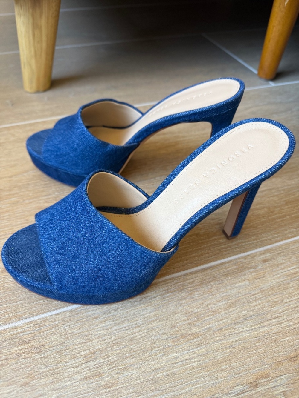 Veronica Beard Dali Denim Platform Size 8